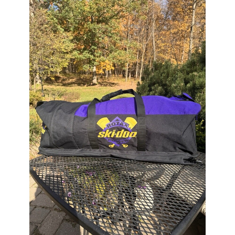 Vintage 1990s Ski-Doo Rotax Power Sno Gear Large Duffel Gear Bag